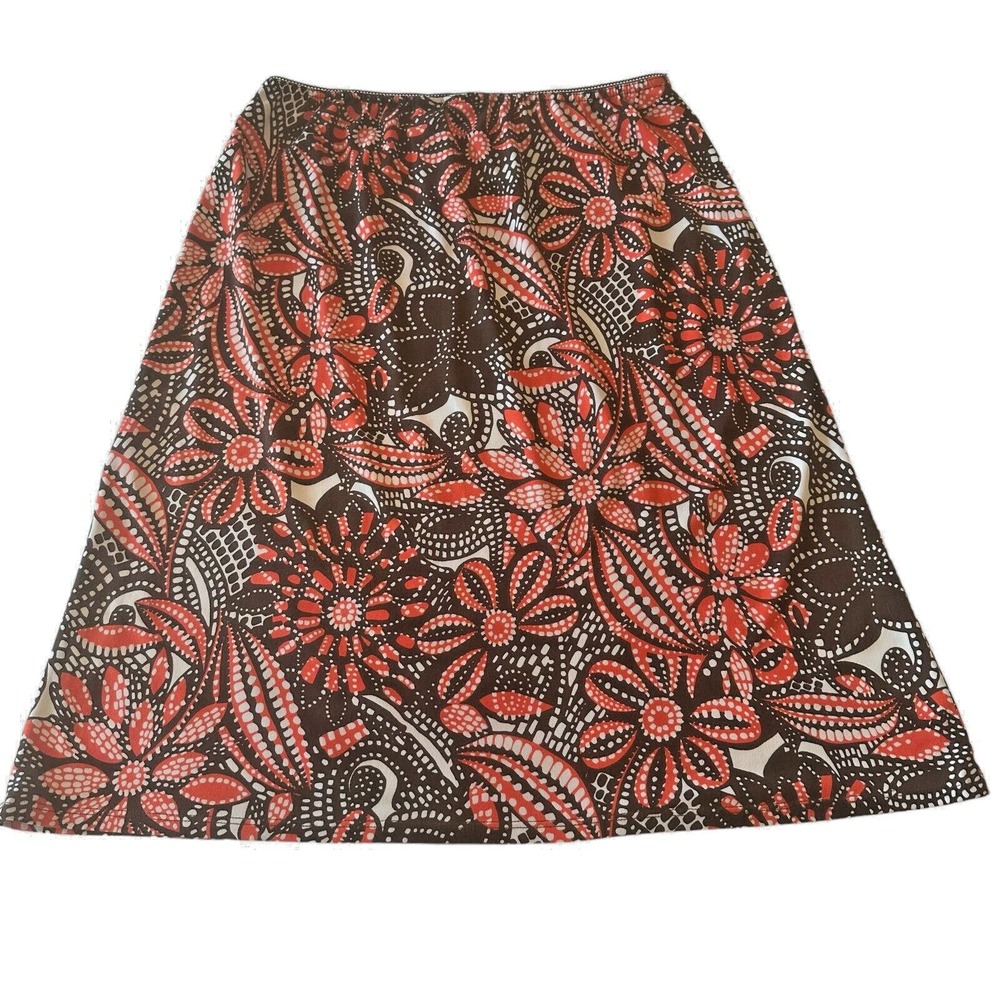 Cato Floral Skirt Small Above Knee Lightweight A-Line‎ Casual Elastic Stretch